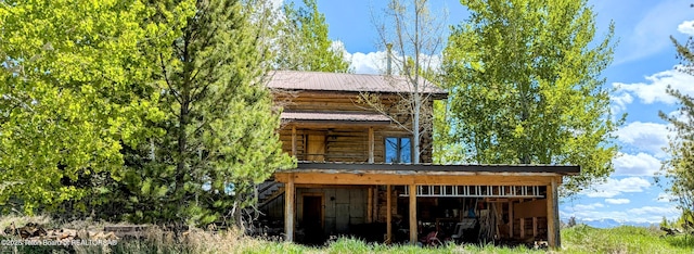 10559 Rammell Mountain Rd, Tetonia, ID 83452 - back of property with metal roof and an outdoor structure