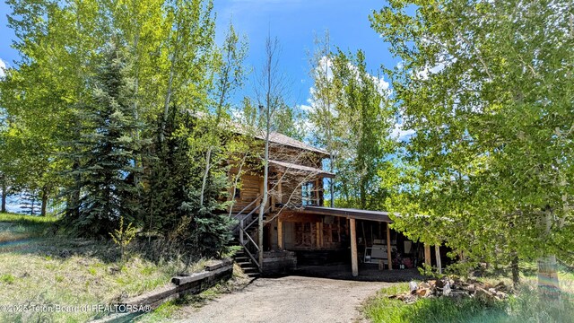 10559 Rammell Mountain Rd, Tetonia, ID 83452 - view of front of home with a carport