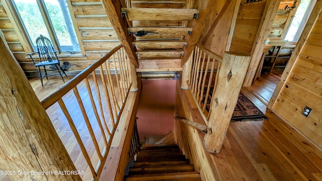 10559 Rammell Mountain Rd, Tetonia, ID 83452 - stairway with wood-type flooring