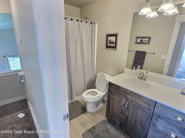 2929 Iron Wood Dr, Driggs, ID 83422 - full bath featuring vanity, toilet, and curtained shower