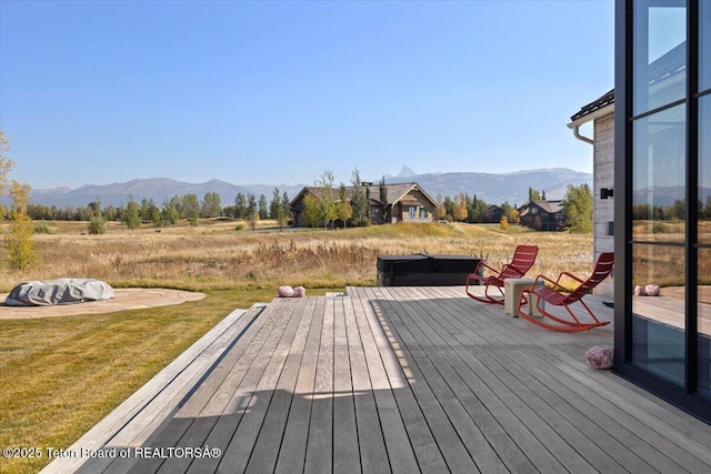 900 Mountain Bluebird Ct, Driggs, ID 83422 - wooden deck with a mountain view
