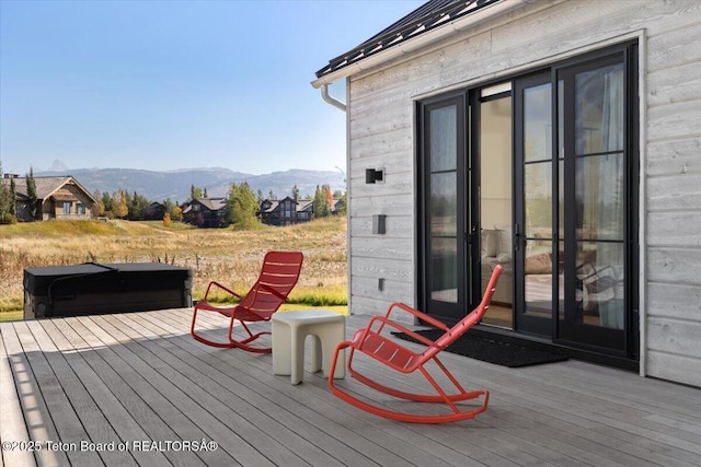900 Mountain Bluebird Ct, Driggs, ID 83422 - wooden deck featuring a mountain view