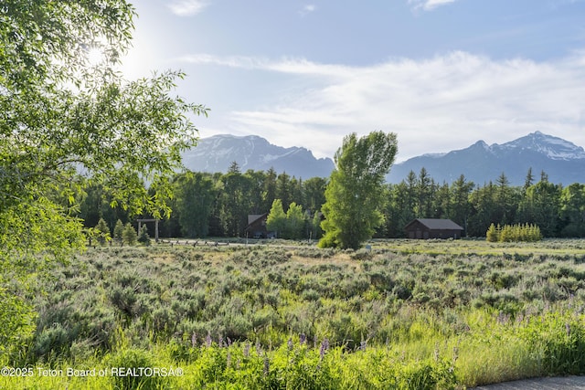 500 E Solitude Dr, Jackson, WY 83001 - view of mountain backdrop featuring rural landscape and a forest