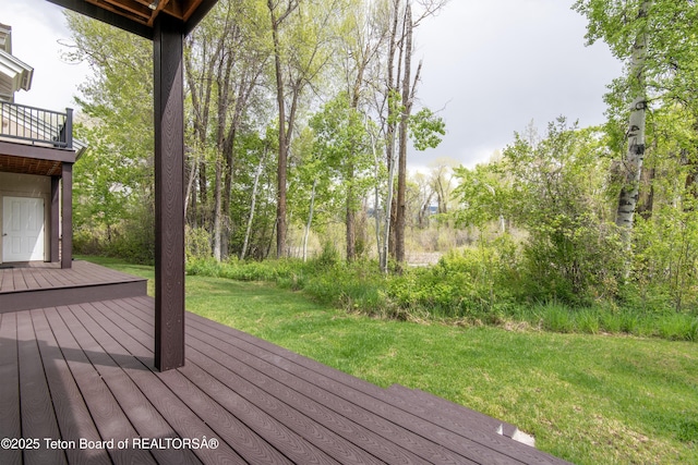 125 Cobble Creek Ln Unit 75, Driggs, ID 83422 - deck with a lawn