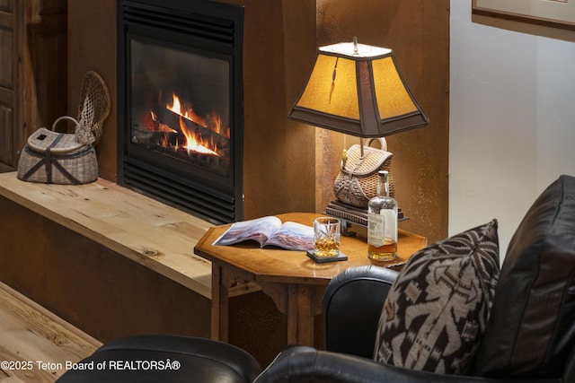 25000 N Deer Ct, Moran, WY 83013 - interior space featuring a glass covered fireplace