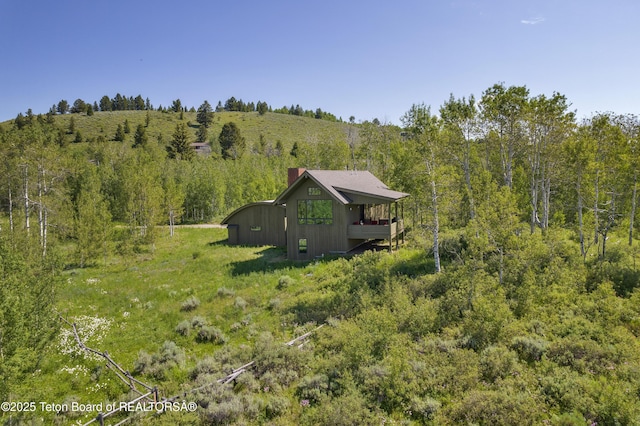 25000 N Deer Ct, Moran, WY 83013 - view from above of property