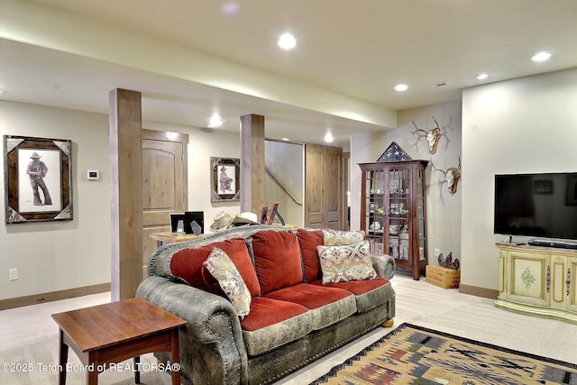 1795 Fumarole Dr, Victor, ID 83455 - living area with light colored carpet and recessed lighting