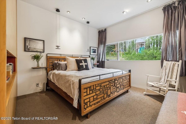 2825 S Sparrow Hawk Rd, Wilson, WY 83014 - bedroom featuring carpet floors and recessed lighting