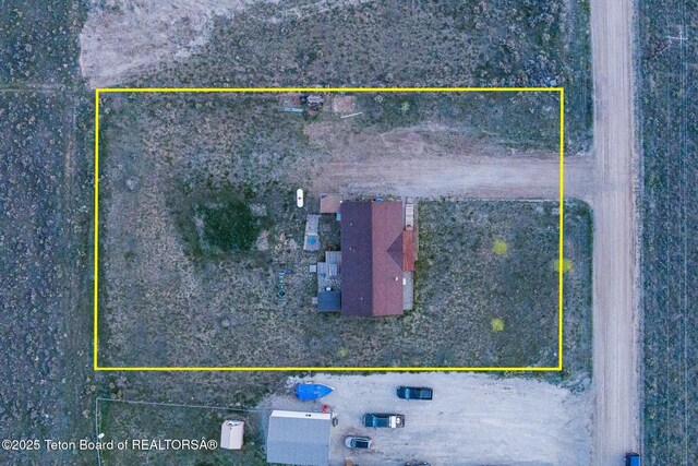 58 Blackhawk Trl, Boulder, WY 82923 - aerial view of property and surrounding area with property parcel outlined