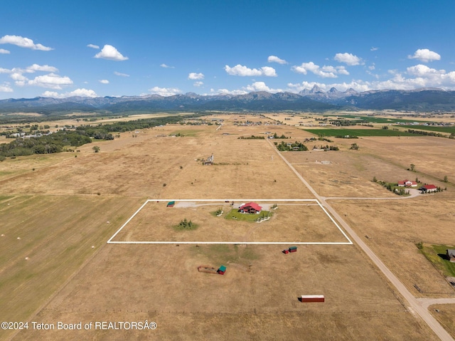1516 Fischer Ln, Tetonia, ID 83452 - overview of rural landscape with mountains and property parcel outlined