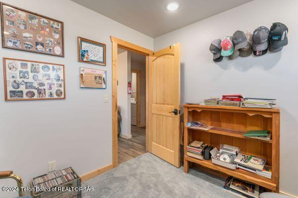 1516 Fischer Ln, Tetonia, ID 83452 - hallway featuring carpet floors, baseboards, and recessed lighting