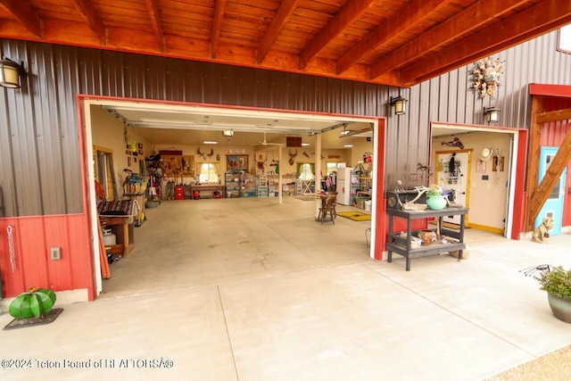 1516 Fischer Ln, Tetonia, ID 83452 - garage featuring wooden walls