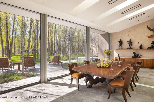 1120 S Thunder Rd, Wilson, WY 83014 - sunroom / solarium featuring lofted ceiling