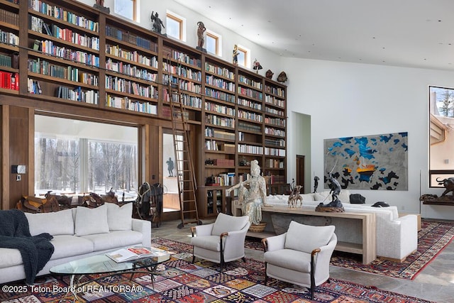 1120 S Thunder Rd, Wilson, WY 83014 - living room featuring a high ceiling and plenty of natural light