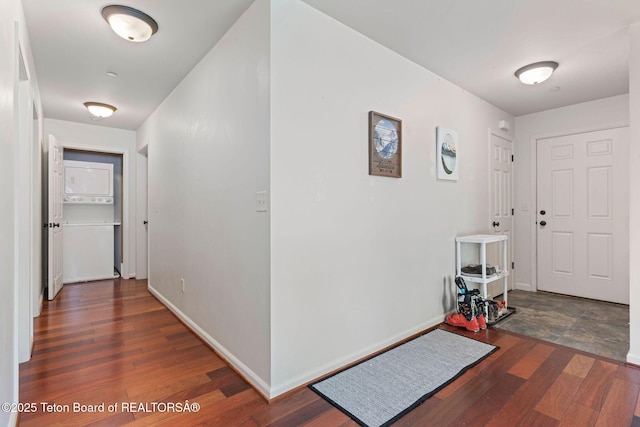 7552 Mountain Laurel Dr Unit D-3, Victor, ID 83455 - hallway featuring hardwood / wood-style floors and baseboards