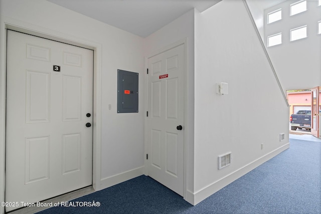 7552 Mountain Laurel Dr Unit D-3, Victor, ID 83455 - entrance foyer featuring electric panel, carpet, and baseboards