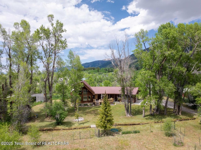 205 Betsy Ct, Bedford, WY 83112 - view of yard featuring a mountain view