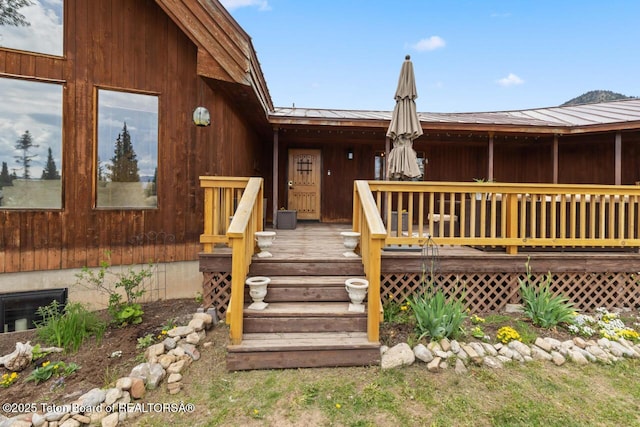 205 Betsy Ct, Bedford, WY 83112 - doorway to property featuring a wooden deck