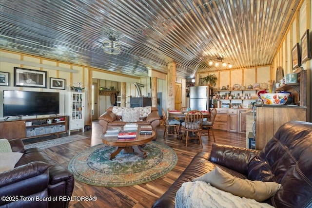 62 Skyline Dr, Bondurant, WY 82922 - living room with wood finished floors