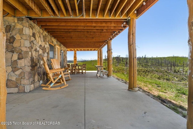 62 Skyline Dr, Bondurant, WY 82922 - view of patio / terrace with a view of countryside