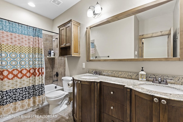 715 Moraine Ct Unit 36, Driggs, ID 83422 - bathroom featuring double vanity and shower / tub combo
