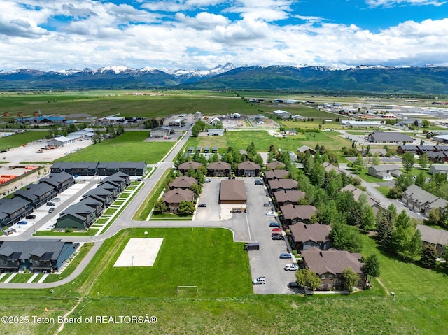715 Moraine Ct Unit 36, Driggs, ID 83422 - aerial view of residential area featuring a mountain backdrop