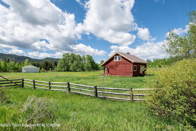21850 Buffalo Valley Rd, Moran, WY 83013 - view of yard with a rural view and an outbuilding