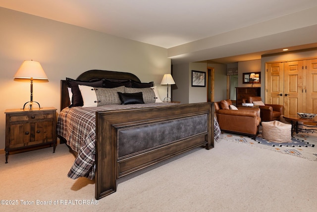 3065 N Mountain Maple Ln, Wilson, WY 83014 - bedroom featuring carpet and recessed lighting