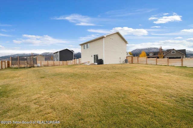 365 Little Greys Lp, Etna, WY 83118 - back of property with a trampoline and a fenced backyard