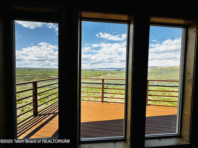 21 Hawk Path, Boulder, WY 82923 - doorway featuring healthy amount of natural light and a view of countryside