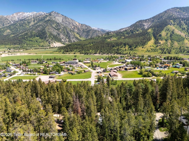 739 Pinecrest, Alpine, WY 83128 - view of mountain background with a heavily wooded area