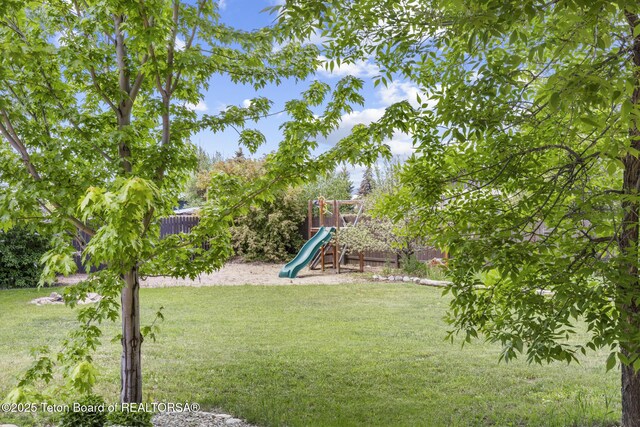 560 Appaloosa Trl, Driggs, ID 83422 - view of yard featuring a playground