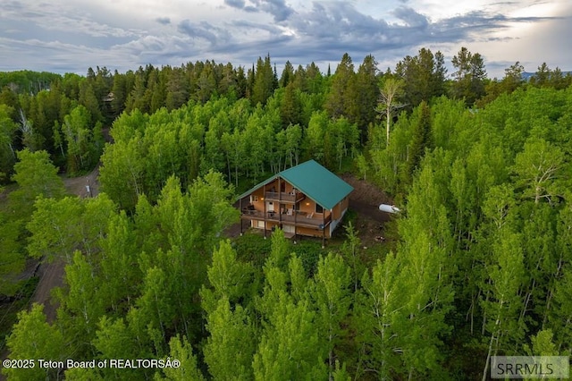 4770 Deer Dr, Island Park, ID 83429 - view from above of property with a heavily wooded area