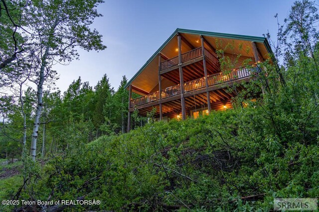 4770 Deer Dr, Island Park, ID 83429 - back of property with a deck