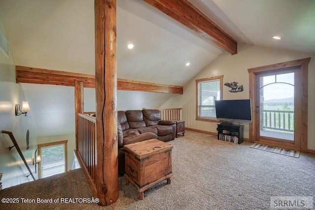 4770 Deer Dr, Island Park, ID 83429 - living area with carpet, recessed lighting, and baseboards
