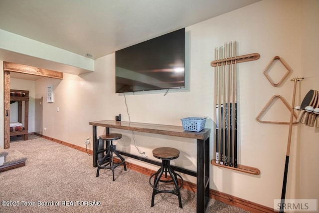 4770 Deer Dr, Island Park, ID 83429 - carpeted home office with baseboards
