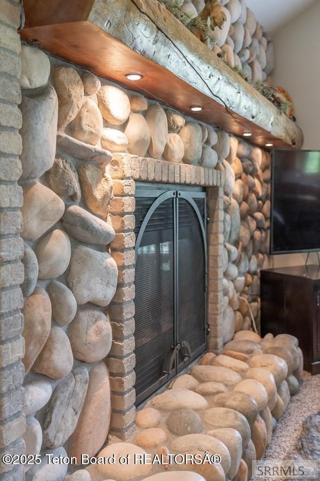 4770 Deer Dr, Island Park, ID 83429 - detailed view of a glass covered fireplace