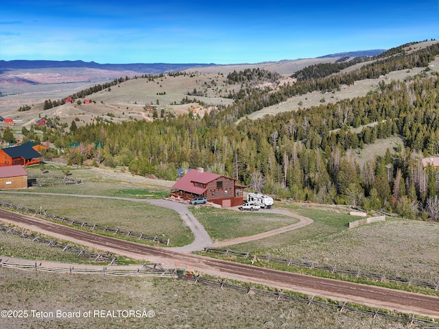 196 Soda Springs Dr, Dubois, WY 82513 - aerial view of sparsely populated area featuring a mountainous background