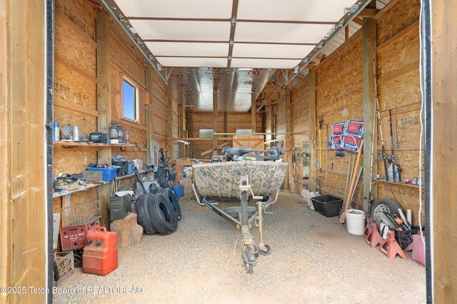 196 Soda Springs Dr, Dubois, WY 82513 - storage area with a garage