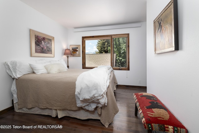 450 E Sagebrush Dr Unit 3-1-A, Jackson, WY 83001 - bedroom featuring wood finished floors and baseboards
