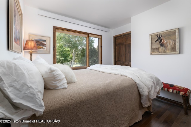 450 E Sagebrush Dr Unit 3-1-A, Jackson, WY 83001 - bedroom with hardwood / wood-style floors