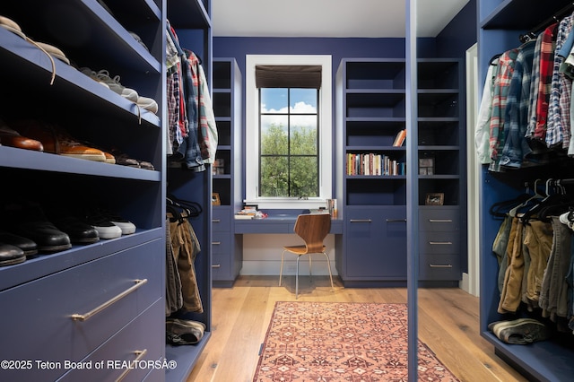 5025 Shoshone Dr, Wilson, WY 83014 - walk in closet with light wood-type flooring