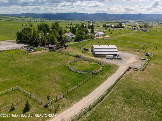 1255 Lost Crk, Thayne, WY 83127 - aerial view of sparsely populated area with agricultural land and mountains