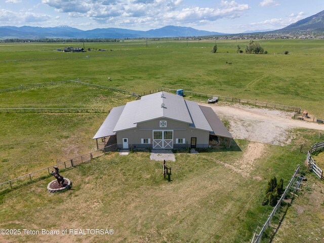 1255 Lost Crk, Thayne, WY 83127 - aerial view of sparsely populated area featuring mountains and agricultural land