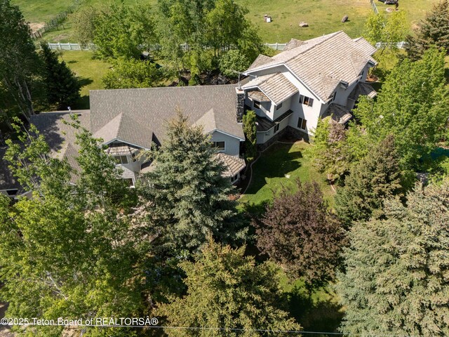 1255 Lost Crk, Thayne, WY 83127 - aerial view of property and surrounding area
