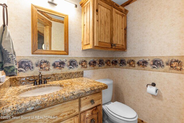 1255 Lost Crk, Thayne, WY 83127 - half bathroom with toilet and vanity