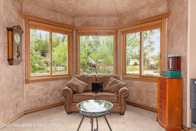 1255 Lost Crk, Thayne, WY 83127 - carpeted living area with plenty of natural light and baseboards