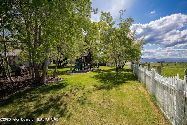 1255 Lost Crk, Thayne, WY 83127 - view of yard with a playground