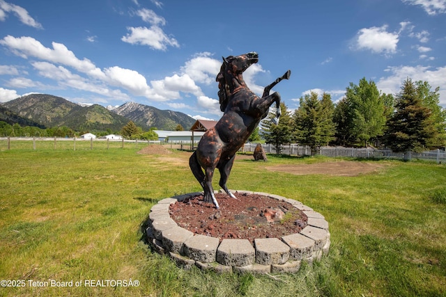 1255 Lost Crk, Thayne, WY 83127 - view of yard with a mountain view