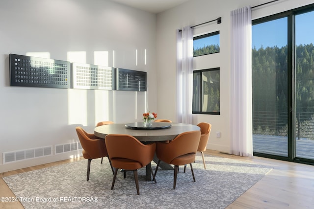 5170 Meandering Moose Dr, Victor, ID 83455 - dining space with wood finished floors